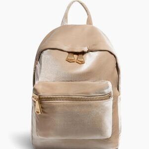 Brand new Aimee Ketsenberg boyfriend backpack in oat velvet.